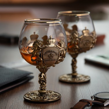 Набор бокалов для коньяка Настоящему мужчине - 55 лет