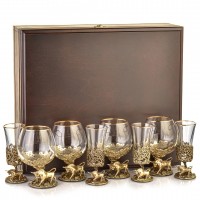 Набор для крепких напитков Могучий бык (в шкатулке)