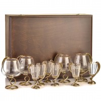 Набор для крепких напитков Элегантная змея (в шкатулке)