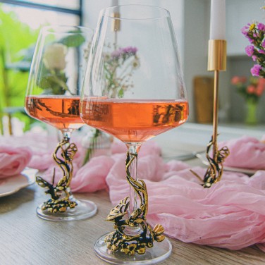 Набор бокалов для вина Ажурные бабочки (в коробке)