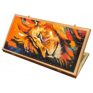 Подарочные нарды и шашки Огненный лев Подарочные нарды и шашки Огненный лев