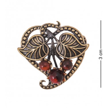 Фигурка - брошь Спелая вишня (янтарь)