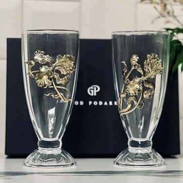 Набор бокалов для коктейля Золотые ирисы Набор бокалов для коктейля Золотые ирисы