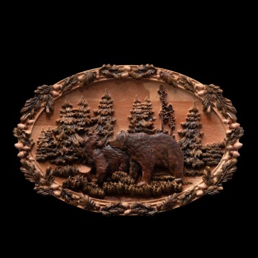 Панно Медведи (резное)