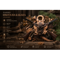 Панно Охота на кабана (резное) Панно Охота на кабана (резное)