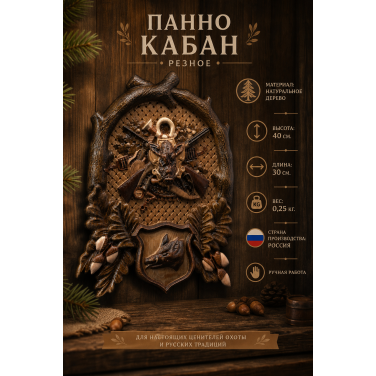 Панно Кабан (резное)