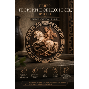 Панно Георгий Победоносец (резное)