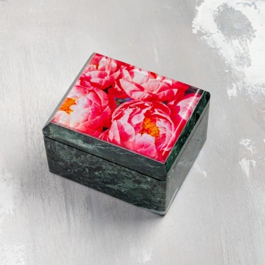 Шкатулка для украшений Страстные пионы