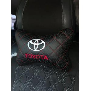Подушка на подголовник TOYOTA (c красной прошивкой и вышивкой)