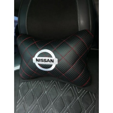 Подушка на подголовник NISSAN (с вышивкой и красной прострочкой)