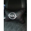 Подушка на подголовник Opel (с вышивкой и красной прострочкой)