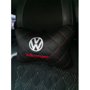 Подушка на подголовник Volkswagen (c вышивкой и красной прошивкой) Подушка на подголовник Volkswagen (c вышивкой и красной прошивкой)