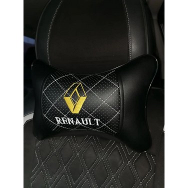 Подушка на подголовник Renault (из экокожи с белой прошивкой)