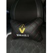 Подушка на подголовник Renault (из экокожи с красной прошивкой)