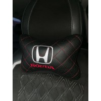 Подушка на подголовник HONDA (из экокожи с красной прострочкой)