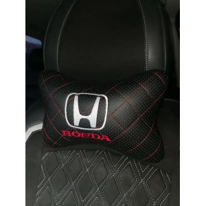 Подушка на подголовник HONDA (из экокожи с красной прострочкой)