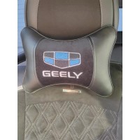 Подушка на подголовник Geely (из экокожи с велюровой вставкой)