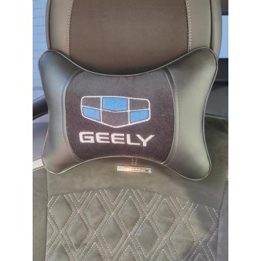 Подушка на подголовник Geely (из экокожи с велюровой вставкой)