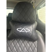 Подушка на подголовник CHERY (из экокожи с вышивкой)