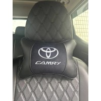 Подушка на подголовник Camry (из экокожи c черным велюром)