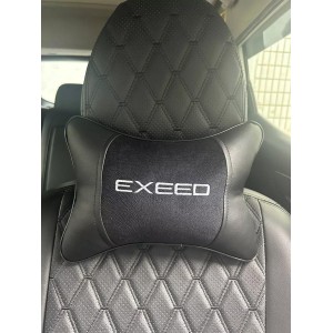 Подушка на подголовник EXEED (из экокожи с велюровой вставкой)