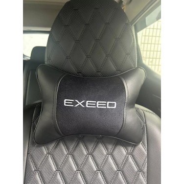 Подушка на подголовник EXEED (из экокожи с велюровой вставкой)