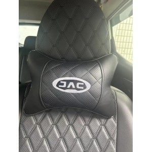 Подушка на подголовник JAC (серая, из экокожи)