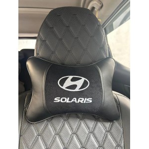 Подушка на подголовник Solaris (из экокожи с черным велюром)
