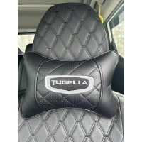Подушка на подголовник Geely Tugella (серая, из экокожи)