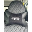 Подушка на подголовник KIA RIO (из экокожи с черным велюром)