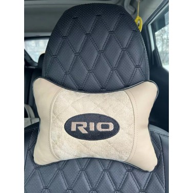 Подушка на подголовник KIA RIO (белая, из экокожи) Подушка на подголовник KIA RIO (белая, из экокожи)