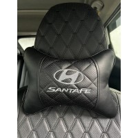 Подушка на подголовник Hyundai Santa Fe (из экокожи c прошивкой)