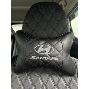 Подушка на подголовник Hyundai Santa Fe (из экокожи c прошивкой)