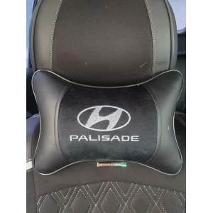 Подушка на подголовник HYUNDAI PALISADE (из экокожи c серым велюром)