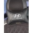 Подушка на подголовник HYUNDAI PALISADE (серая, из экокожи)