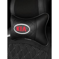 Подушка на подголовник KIA (черная, из экокожи) Подушка на подголовник KIA (черная, из экокожи)