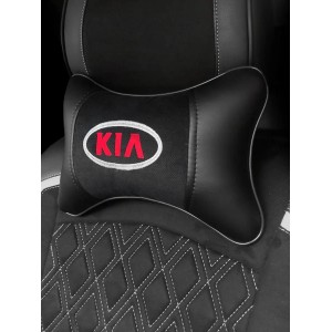 Подушка на подголовник KIA (из экокожи с черным велюром)