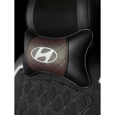 Подушка на подголовник HYUNDAI (из экокожи c коричневой вставкой) Подушка на подголовник HYUNDAI (из экокожи c коричневой вставкой)