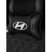 Подушка на подголовник HYUNDAI (из экокожи c черным велюром)
