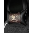 Подушка на подголовник Skoda (из экокожи с коричневой вставкой)