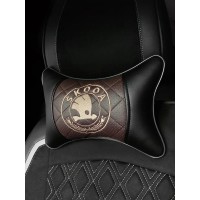 Подушка на подголовник Skoda (из экокожи с коричневой вставкой) Подушка на подголовник Skoda (из экокожи с коричневой вставкой)