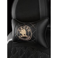 Подушка на подголовник Skoda (из экокожи с белой прострочкой) Подушка на подголовник Skoda (из экокожи с белой прострочкой)