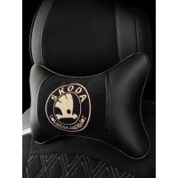 Подушка на подголовник Skoda (с вышивкой по черному велюру) Подушка на подголовник Skoda (с вышивкой по черному велюру)