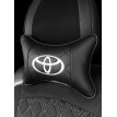 Подушка на подголовник TOYOTA (черная, из экокожи)