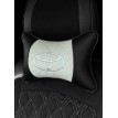 Подушка на подголовник TOYOTA (из экокожи c вышивкой на белом)