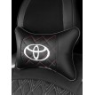 Подушка на подголовник TOYOTA (c красной прошивкой по экокоже)
