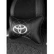Подушка на подголовник TOYOTA (с белой прошивкой по экокоже)