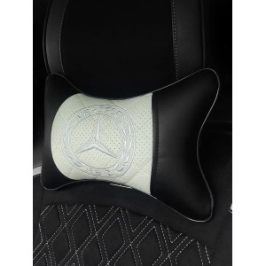 Подушка на подголовник Mercedes-Benz (с белой вставкой, из экокожи)