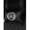 Подушка на подголовник Mercedes-Benz (из экокожи с красной прострочкой)