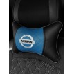 Подушка на подголовник NISSAN (из экокожи с голубой вставкой)